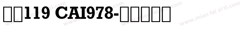 字体119 CAI978字体转换